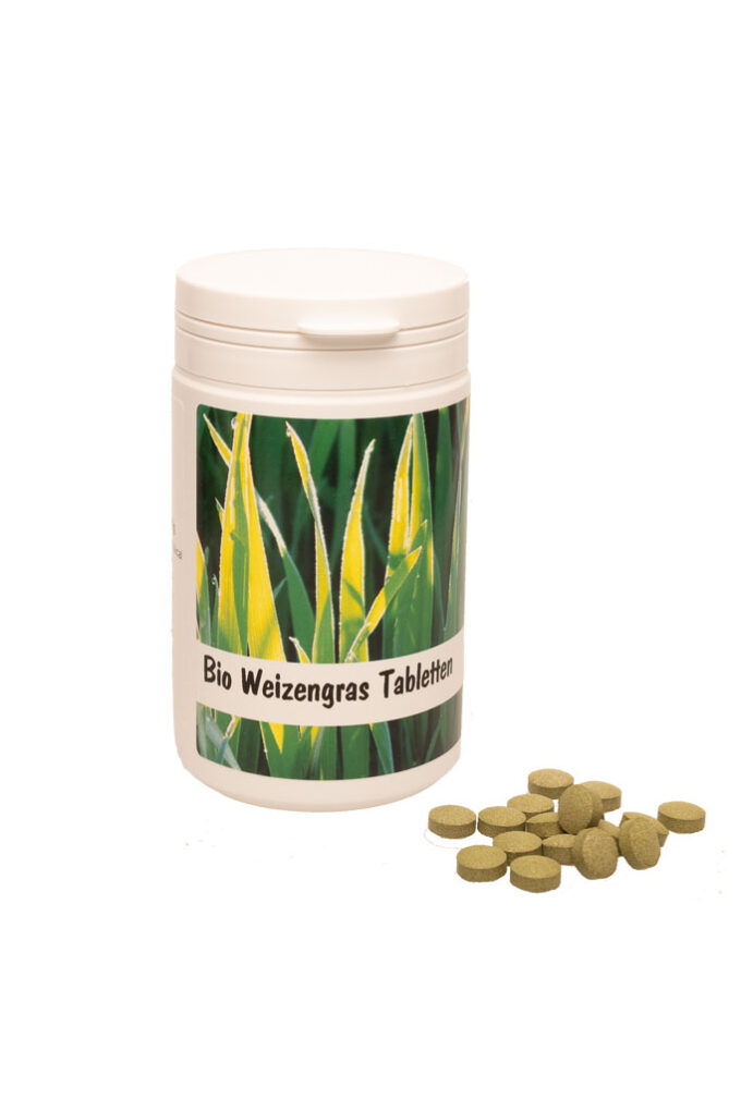 Bio Weizengras Tabletten verpackt in Dose 200g